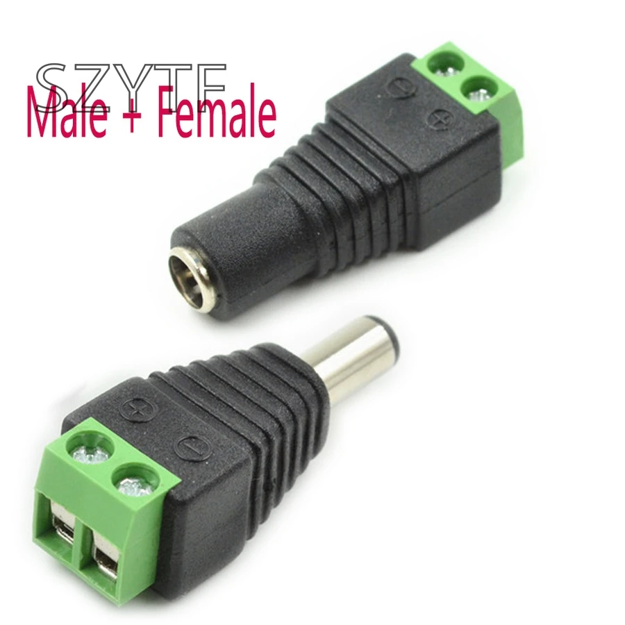 Мужской Женский 2 1x5 5 мм DC разъем питания Jack адаптер провода Разъем для CCTV|connector