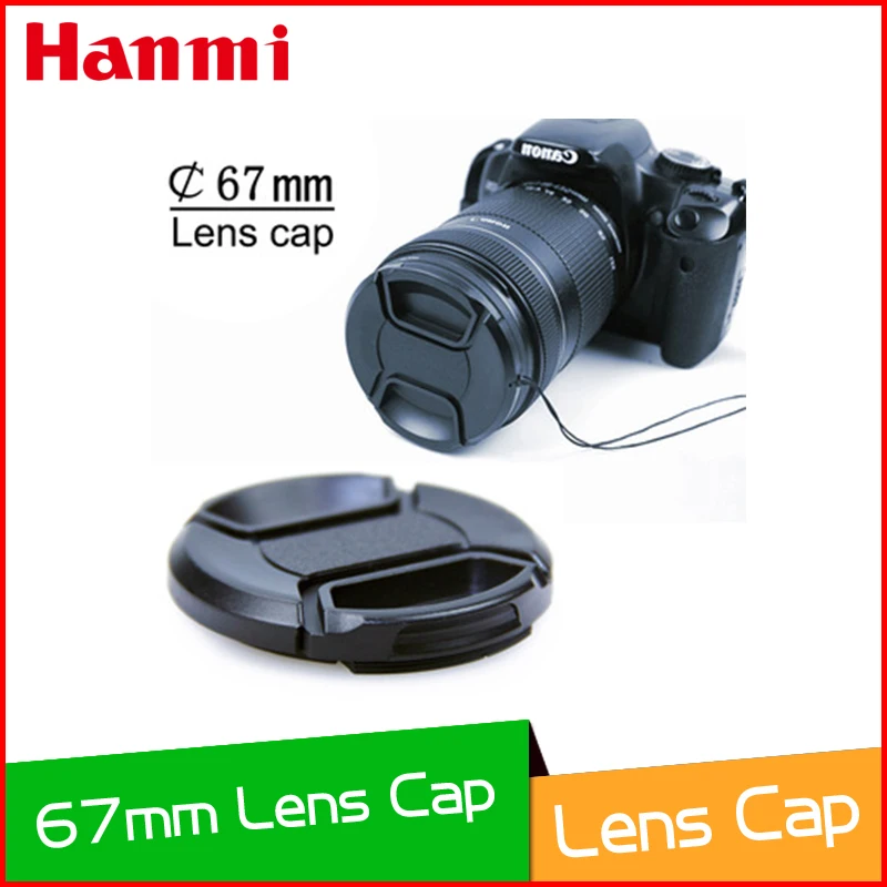 67mm Lens Cap Plastic Front Cover w/Rope Universal for Digital Camera Nikon Canon Sigma DSLR SLR