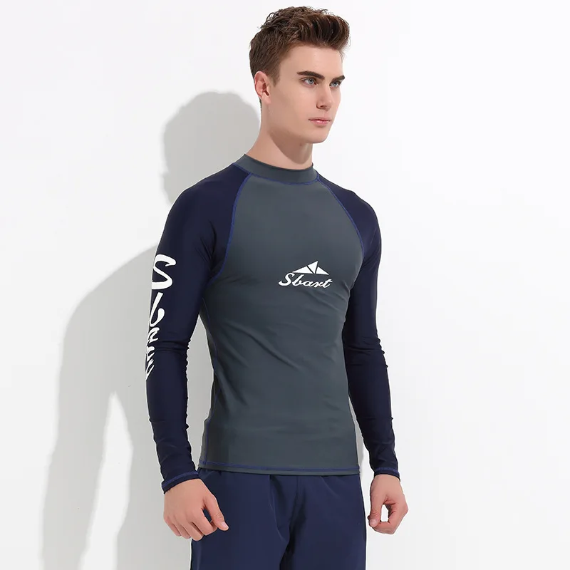 2018 Men Rashguard Dive Surf Swim Bathing Swimsuit Snorkel Swimwear Suit Bather Pool Beach