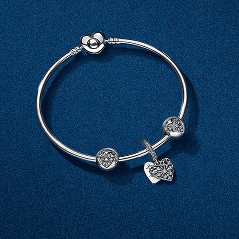 

NEW Book Di 100% 925 Sterling Silver New winter suit Bracelet fit DIY Original charm Women's jewelry Free mail