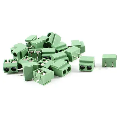 

20Pcs 5mm Pitch 2P PCB Mount Screw Terminal Block Connector