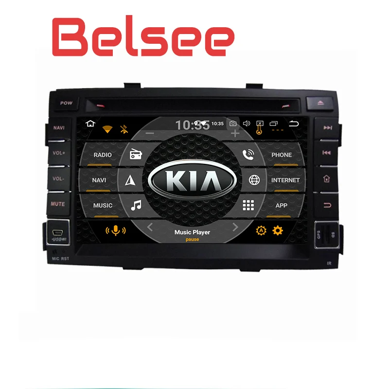 Belsee 2009 2010 2011 2012 KIA Sorento Радио стерео аудио Системы Android 9,0 Авто головное устройство gps навигация 8 Core, 4 Гб+ 64 Гб gps DVD