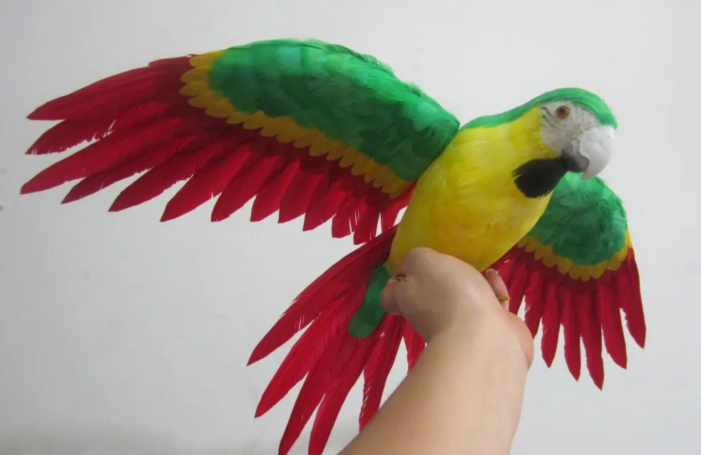 

simulation parrot feathers bird 45x70cm spreading wings colourful parrot model,photography,teaching props,decoration a1918