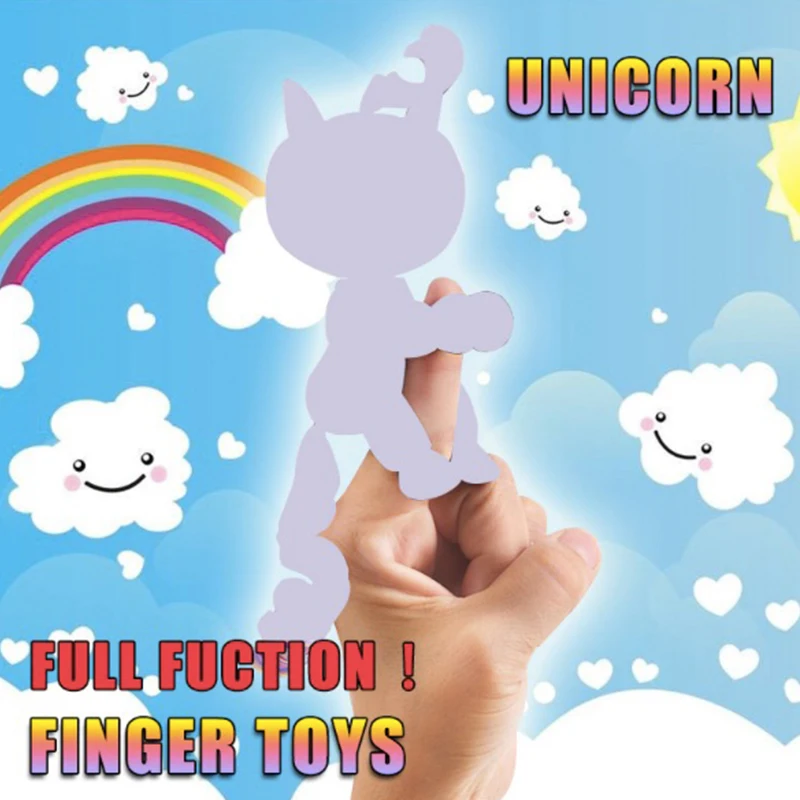 pb playful bag New Finger Interactive Baby Unicorn Mini Interactive Finger Unicorn Toys Christmas Gift Kid All functions finger