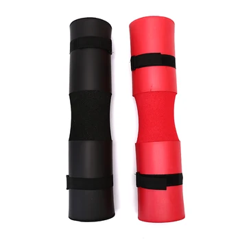 

1pc Barbell Cover Gym Weightlifting Cushioned Foam Black/Red Sponge Barbell Neck Shoulder Back Support Protect Pad