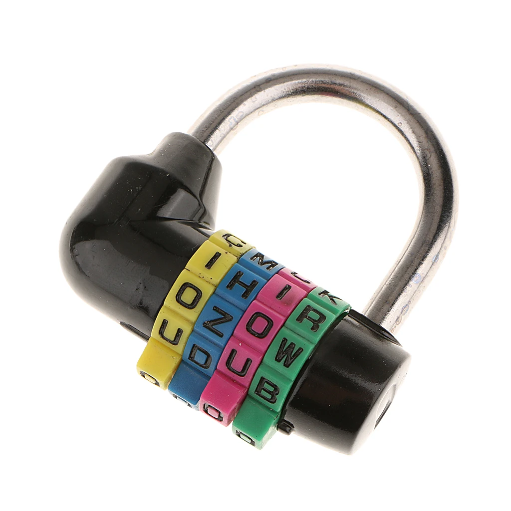 4 Digital Dial Letter Combination Padlock Code Lock Travel Luggage Suitcase