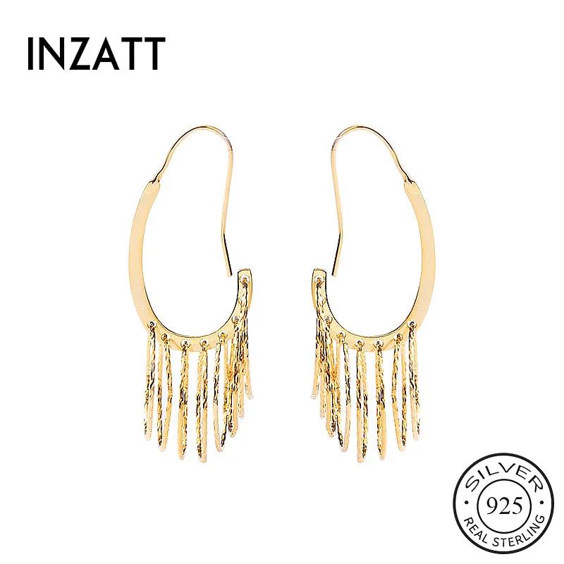 

INZATT Real 925 Sterling Silver Geometric Multi-circle Hoop Earrings For Gorgeous Women Party Minimalist Trendy Fine Jewelry
