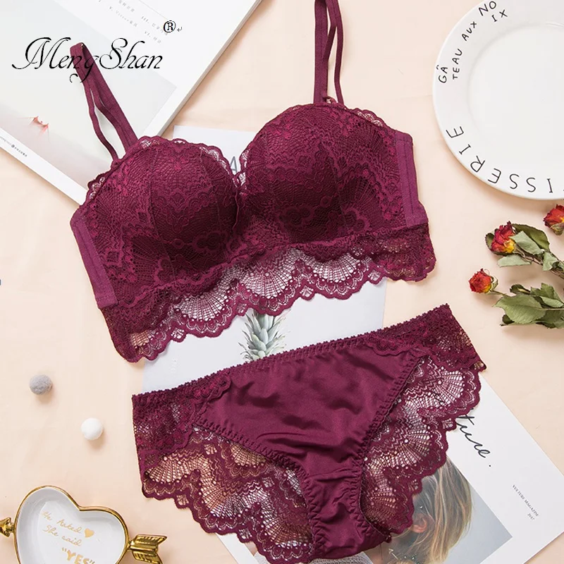 

Lace Sexy Wireless Lingerie Comfortable Massage palm cup Gather brassiere Upper collection of accessory milk Small bra Bra Set