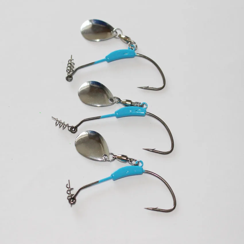 

new fishing lure 5pcs/lot 3/0 4/0 crank hook soft lure fishing tackle fishing hook blade lure spinner bait swimbait fishing lure