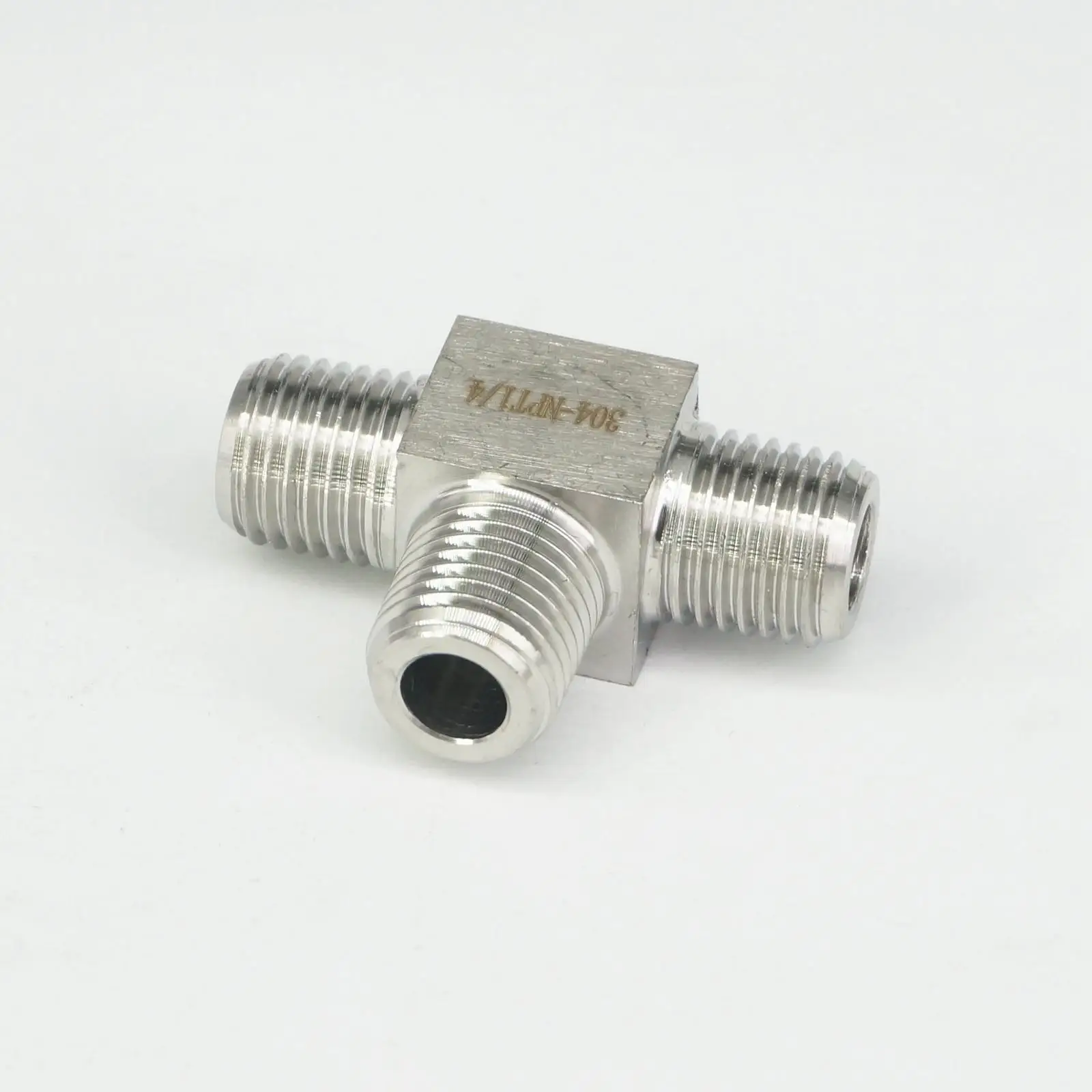 1//2/" NPT Male Tee 3 Way Pipe Fitting 304 Stainless Steel Water Gas Oil