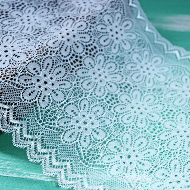 2Yards Daisy Flowers White Lace Trim Ribbon Embroidered Elastic Fabric DIY Crafts Sewing Accessories Wedding Hair Garments | Дом и сад