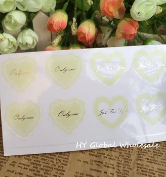 

800pcs/lot vintage Transparent Lace Heart Design Sealing sticker/DIY Gifts posted/Baking Decoration label/Multifunction