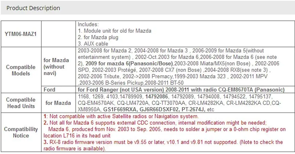 Yatour YT-M06 Автомобильный MP3-плеер USB адаптер аудио Mp3 AUX Интерфейс цифровой CD чейнджер для Mazda 2 3 6 CX7 RX8 MPV