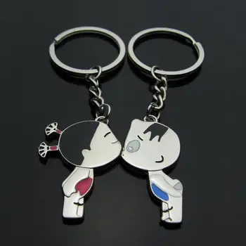 

Factory directly sale wedding favor P small child bellyband little boy kissing couple Keychain 20sets/lot key ring party favors