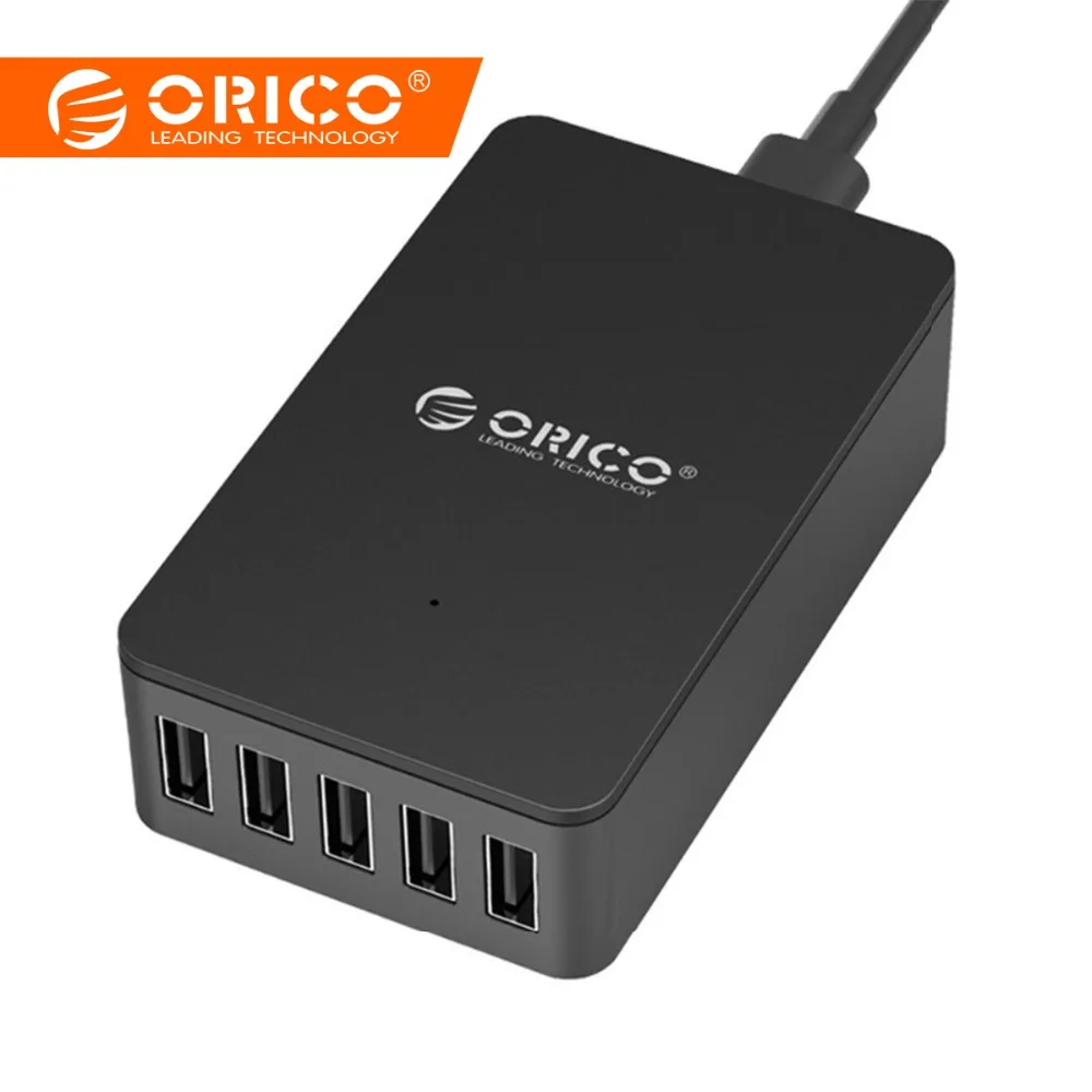 

ORICO USB Charger 5 Ports Universal Mobile Phone Fast Charger USB Desktop Adapter Charger for iPhone Samsung Xiaomi Huawei