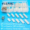 25 sets Kit de caja de 6p 7p 8p 9p 9p 10 pin ángulo recto 2,54mm Terminal/vivienda/conector de pines conectores de cable Kit de XH ► Foto 1/6