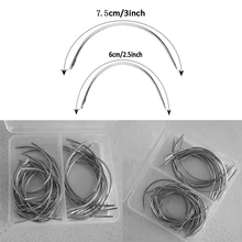 Новая комбинированная изогнутая ткацкая игла с пластиковой коробкой для изготовления париков, набор штифтов для обивки матрасов и ручных игл для шитья 50 шт