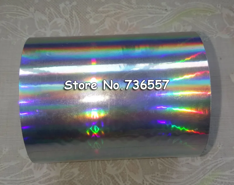 Один рулон (640 мм x 120 м) лазерные серебряные Цвет горячего тиснения Фольга Бумага высокое качество и цена завода