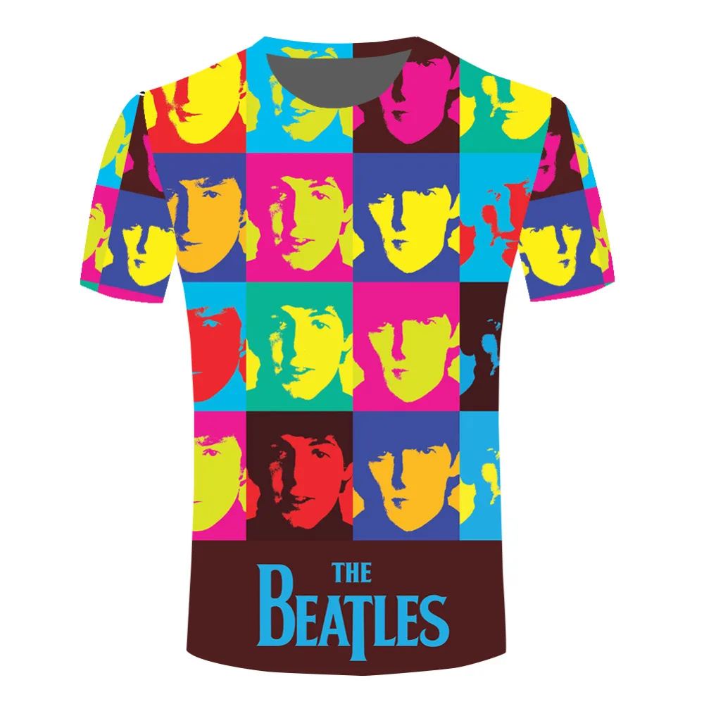 Men Rock Band T Shirts Fashion New The Beatles 3d Tshirts Design Casual
