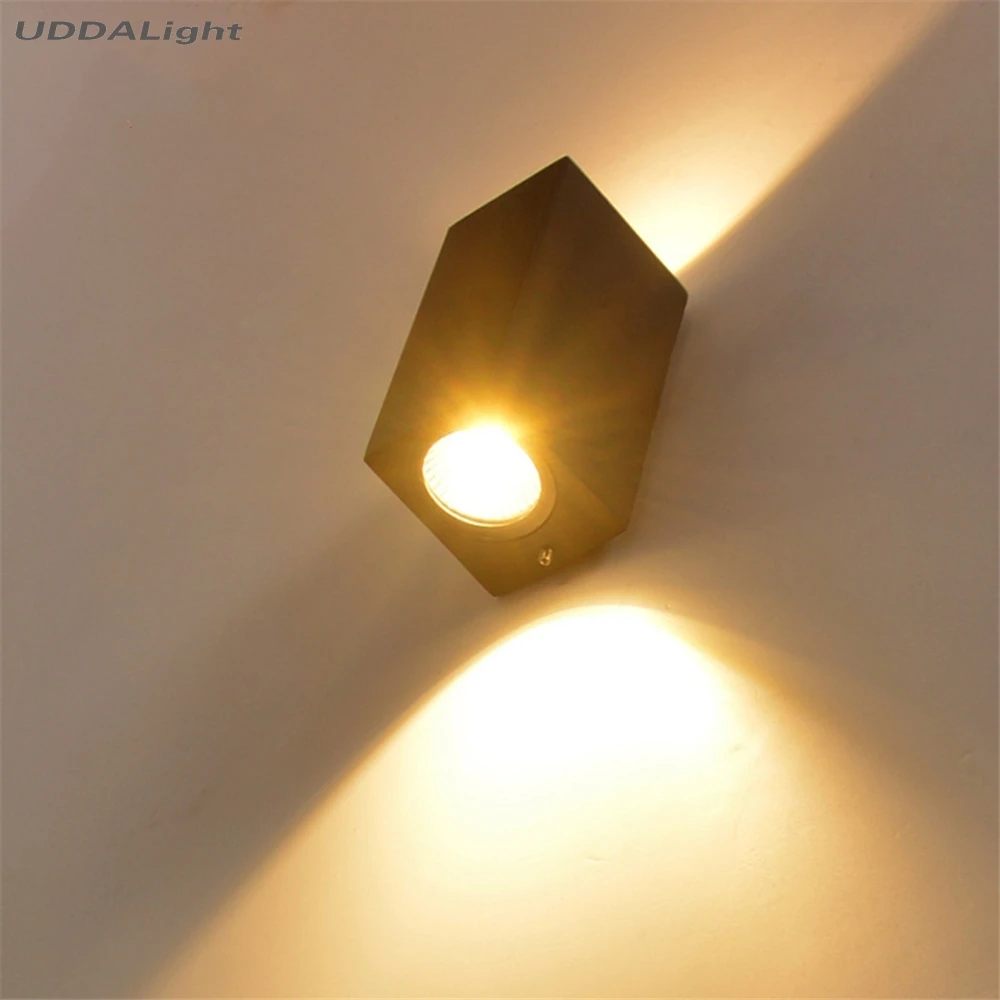 Полукруглый/квадратный eclairage led exterieur 7 Вт 12 Вт наружный светильник Настенный cob led черный/серый - Испускаемый цвет: square