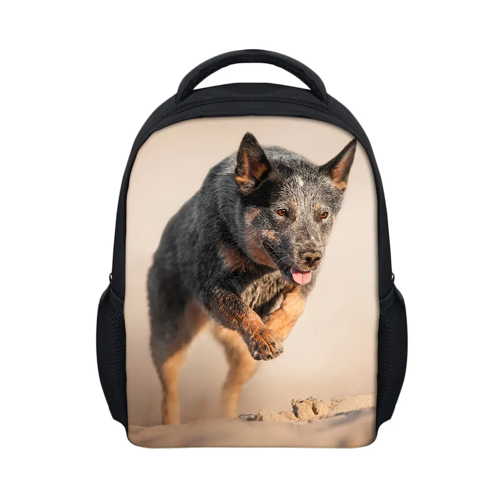 Детская школьная сумка австралийская коровья собака школьный ранец Собака Любовник мальчики девочки маленький 3D рюкзак Детский сад сумка