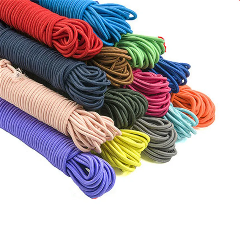 

10M/100M Solid High Elastic Cord 3MM round elastic rope rubber band Stretch String elastic line Jewelry Making Sewing tool