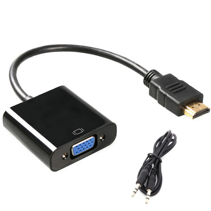 

20PCS/lot HDMI to VGA converter adapter cable for Laptop Notebook DVD player HDMI input to VGA output
