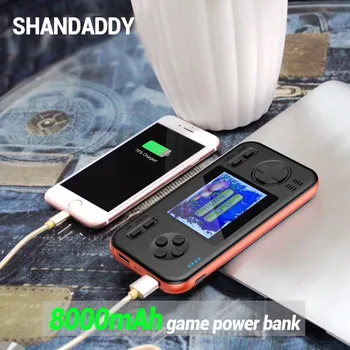 

416 Games Multifunctional Portable Handheld Gamepad with 2 USB port Power Bank 8000mAh Retro Handheld Console Best gift newest