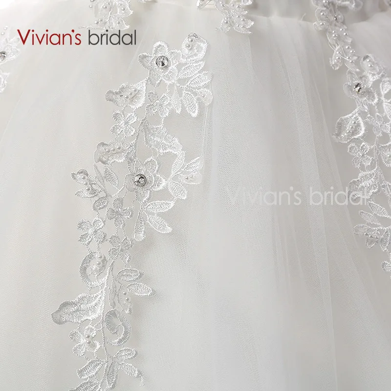 Vivian's Bridal A Line Lace Tulle Wedding Dresses 2 (3)