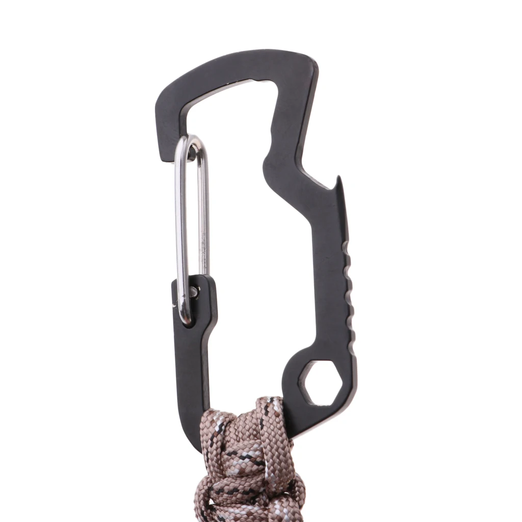  Molle Paracord Keychain Carabiner Hook Braided Lanyard Utility Kit  Molle Key Ring Holder Belt Clip Buckle Carabiner