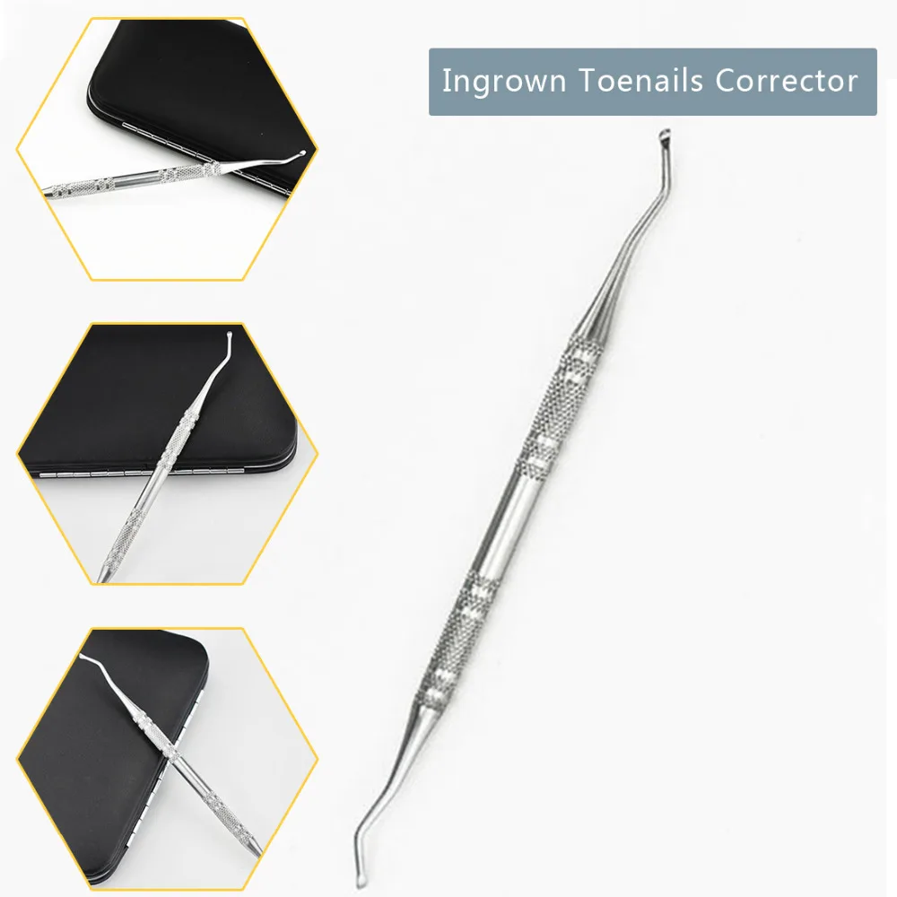 

Foot Nail Care Double Ended Ingrown Toe Nail Correction Lifter File Clean Installation Tool Pedicure Stainless Steel Hook