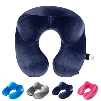 

U-Shape Airplane Inflatable Neck Body Travel Pillow 4Colors Comfortable soft Sleep Home use mutifunction Textile 2018 styling