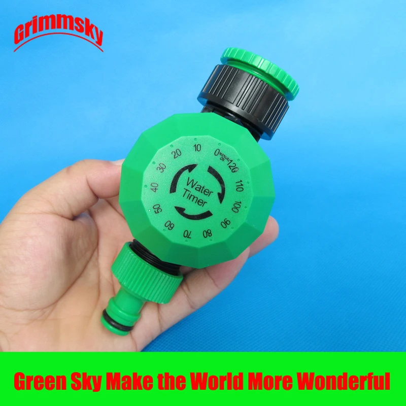 

no batteries require mechanical irrigation timer