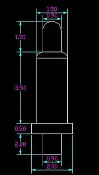 

[PR] pogo pin connector plug-in barbed thimble 5.5mm tail 2.0mm Free Shipping
