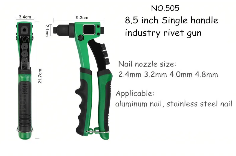 Заклёпочные пистолеты Штора для рук заклепки пистолет сплав сталь гайка пистолет голова промышленность заклепочник бытовой ремонт