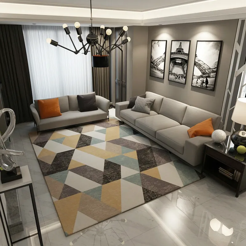 هندسية البساطة السجاد المنزل السجاد ل غرفة المعيشة لينة ماتس نوم أريكة طاولة القهوة البساط دراسة الطابق حصيرة الاطفال الحصير