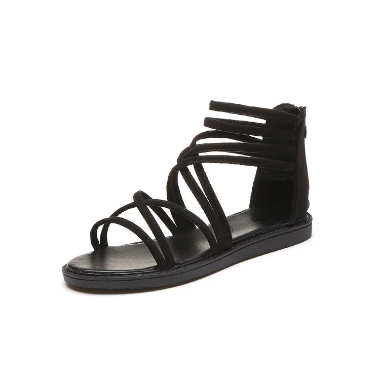 

New Fashionable Sexy Design Women Gladiator Sandals Women Summer Shoes Female Flat Sandals Rome Style Cross Sandals Shoes