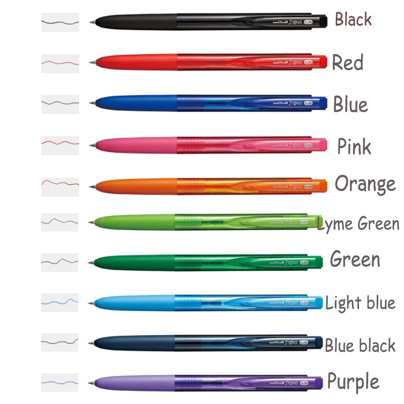 1 шт Mitsubishi Uni Япония гелевая ручка Uni-ball 0,38/0,5 мм 10 цветов Signo RT1 UMN155 Шариковая/нейтральная ручка школьные и офисные принадлежности