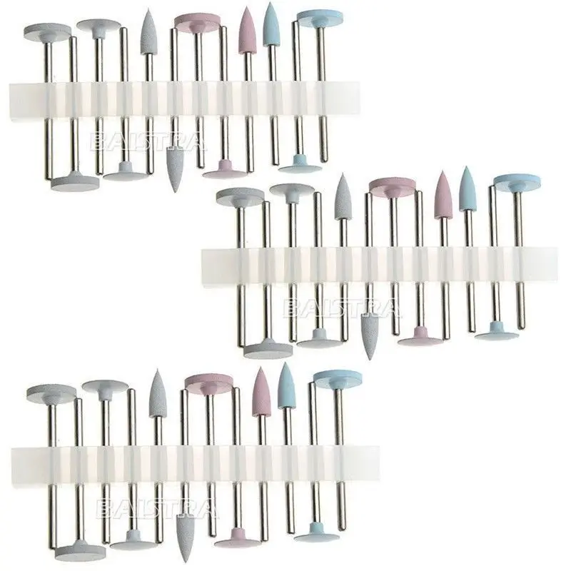 3X Dental Diamond Burs Cups Porcelain Tteeth Polishing kit HP0312 Low Speeddiamond burlow