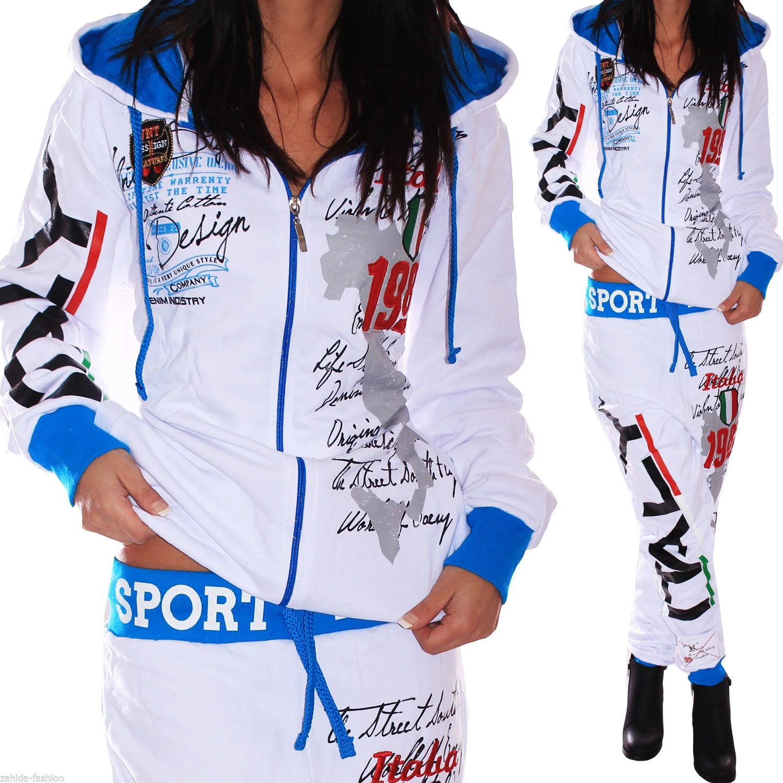 

ZOGAA 2019 spring New 7color Women Fashion 2 Parts Hooded Sweatshirt and Pants Set Tracksuit Sportswear Women Suit Matching Sets