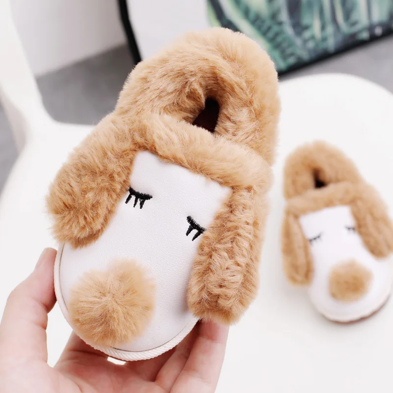 

The new winter 2018 han edition thickening warm slippery little cute cartoon private children cotton shoes