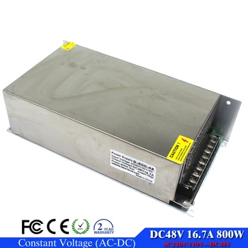 

Universal 48V 16.7A 800W Regulated Switching Power Supply Led Lighting Driver Transformer 110 220V AC to DC for Stepper CNC CCTV