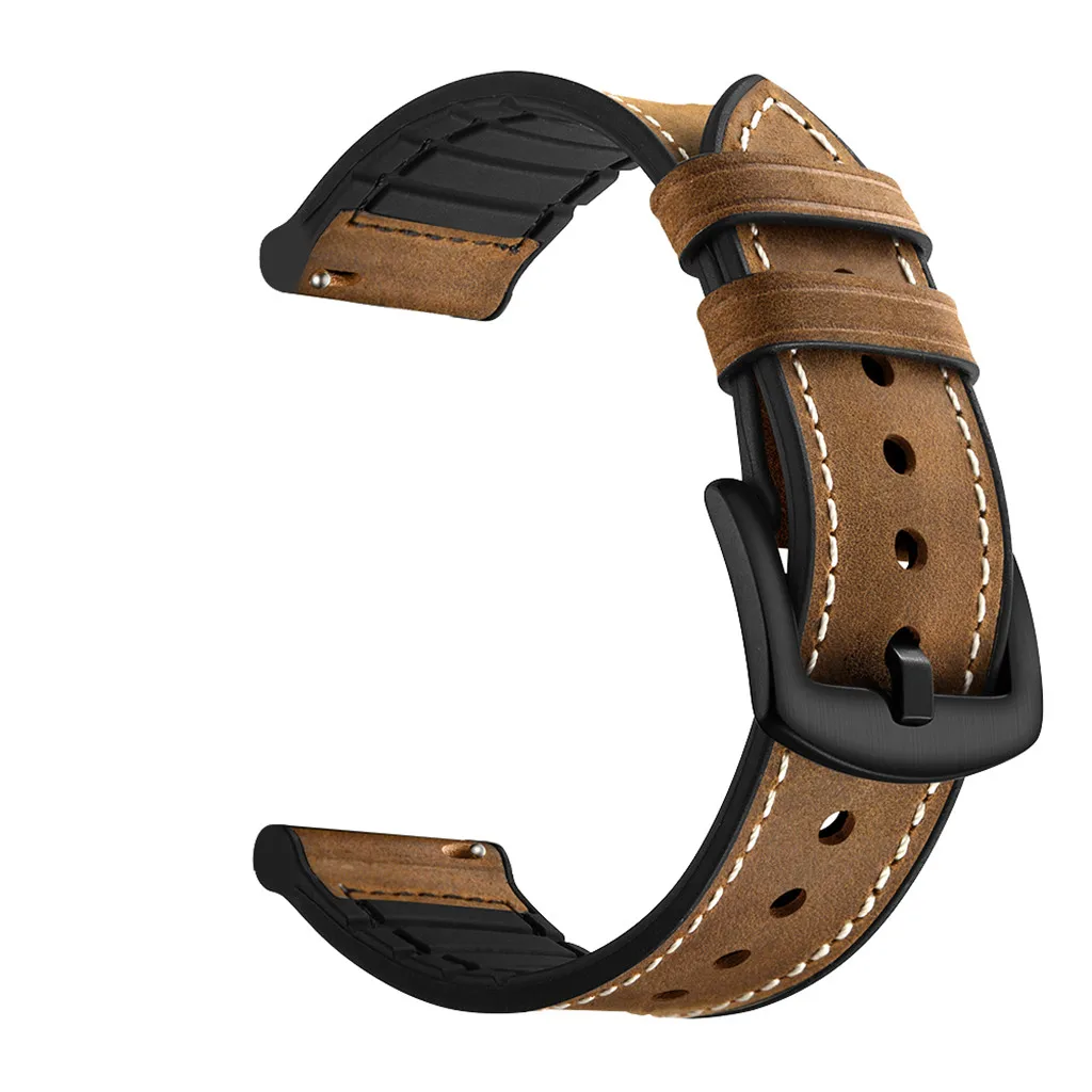 

Genuine Cow Leather Watchband for Huawei Watch GT / Honor Watch Magic Quick Release Band Steel Buckle Strap Wrist Belt Bracelet