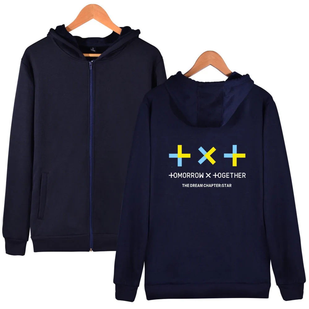 XXS XXXL 2021 Новое прибытие Дешевые kpop куртка txt группа TXT Толстовка завтра X вместе
