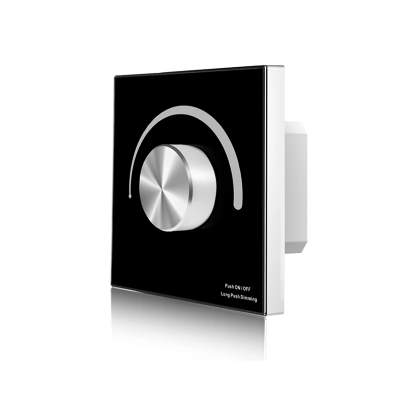 T1-K black Светодиодный диммер настенный кронштейн для телевизора ручка ручного Панель led ДАЛИ затемняя контроллер 12 V-24 V с регулируемой яркостью для Led одноцветные светодиодные ленты dim ручка переключателя - Цвет: T1-K black