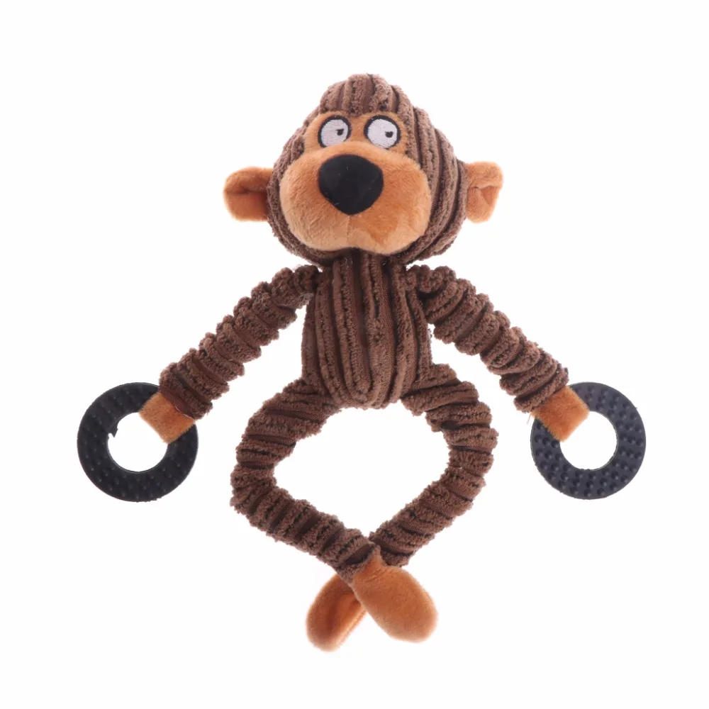 Pet Toys Cat Dogs Squeak Toys Sound Plush Soft Funny Rope Doll Squeaky