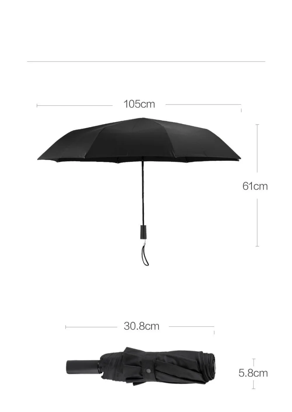 Xiaomi LSD Umbrella Water Repellent Level 4 UV Sunscreen Is Strong and Wind Resistant Three Colors Sunny Rainy Umbrella H15 # (5)