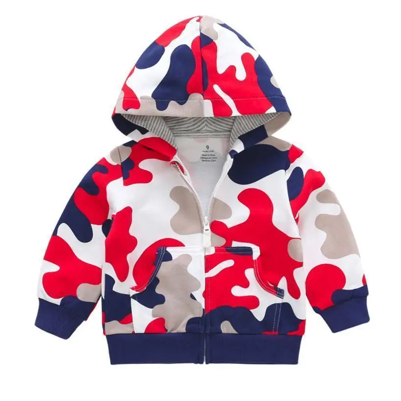Infant Toddler Baby Girls Boys Camouflage Print Tops Casual Clothes Coat