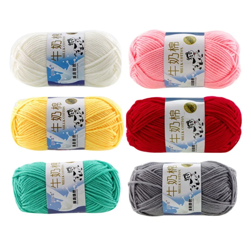 Us 1 28 20 Off Diy Milk Cotton Yarn Baby Wool Yarn For Knitting Hand Knitted Yarn Knit Blanket Crochet Yarn In Yarn From Home Garden On