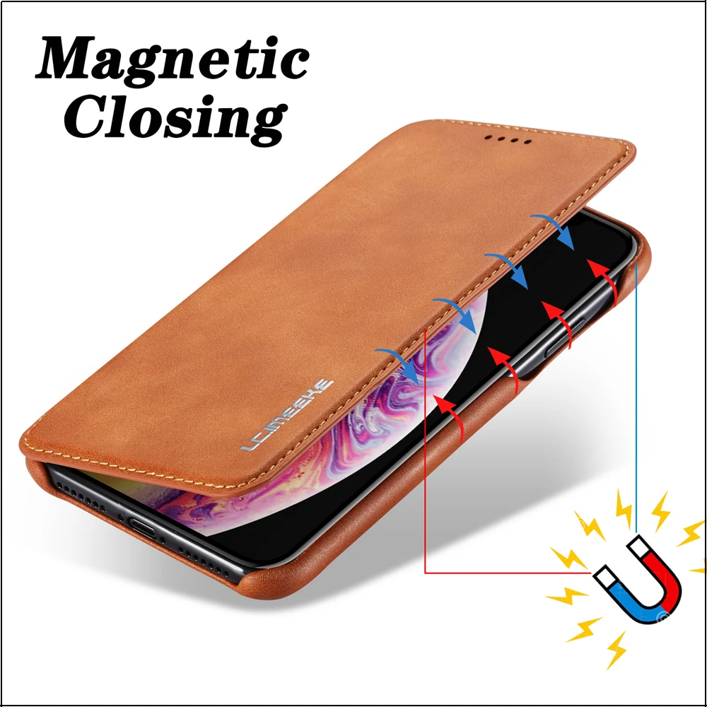 Роскошный деловой кожаный чехол для Apple iPhone 12 11 Pro MAX Mini X XR 6 7 8 Plus чехлы подставки